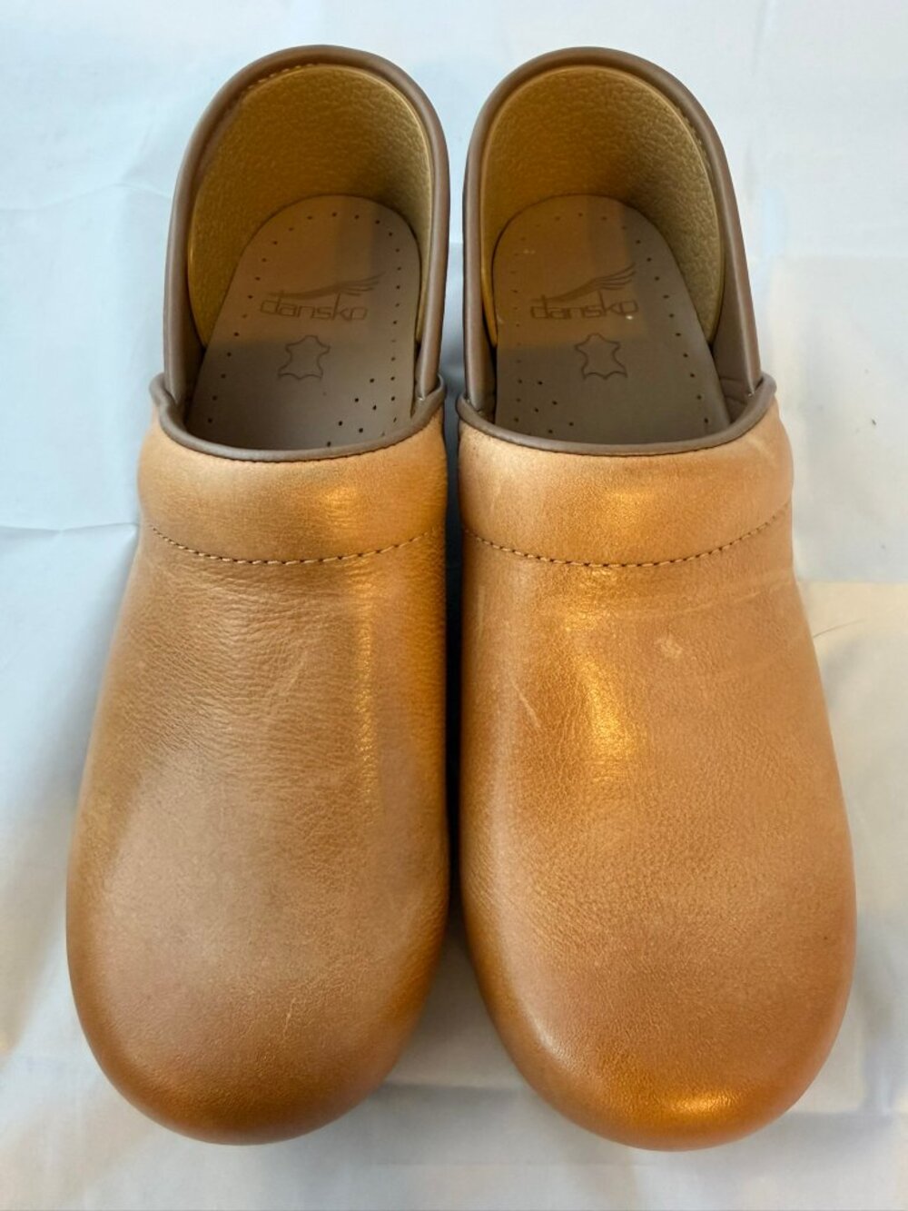 DANSKO PROFESSIONAL CLOGS HONEY DISTRESSED Leather Women Size 38 (7.5-8 US) NEW - Picture 2 of 6